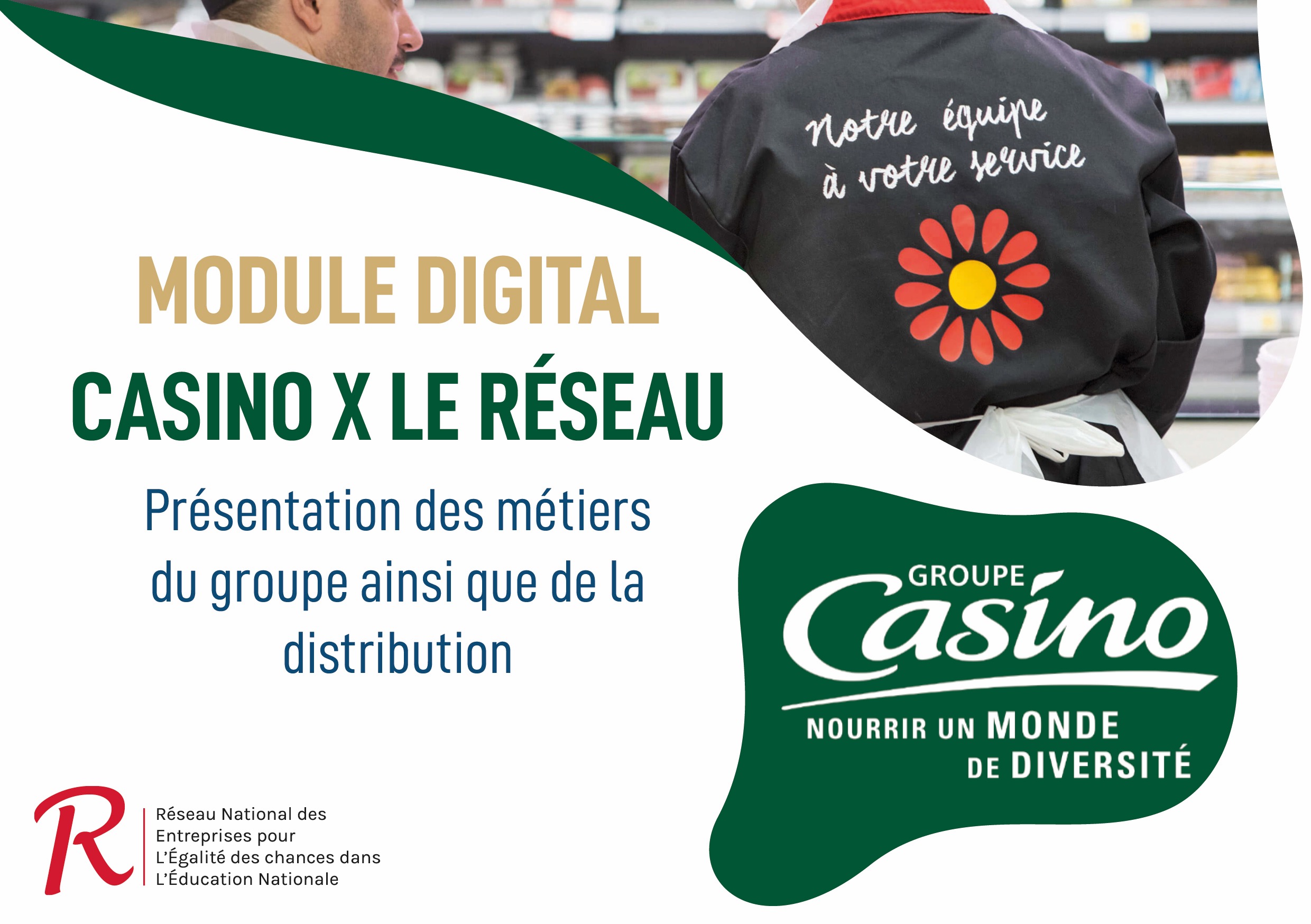 Module digital de présentation des métiers du Groupe Casino